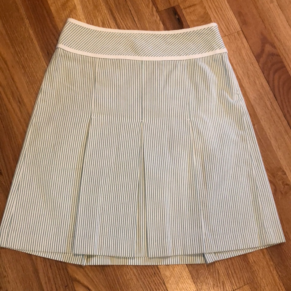 LOFT pleated flare skirt